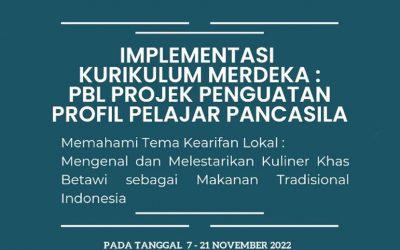 Projek Penguatan Profil Pelajar Pancasila dengan Tema Kearifan Lokal
