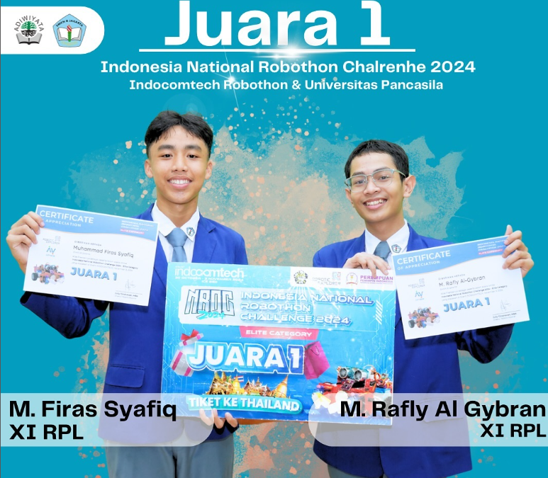 Raih Juara 1 menuju Lomba Robotik di Thailand